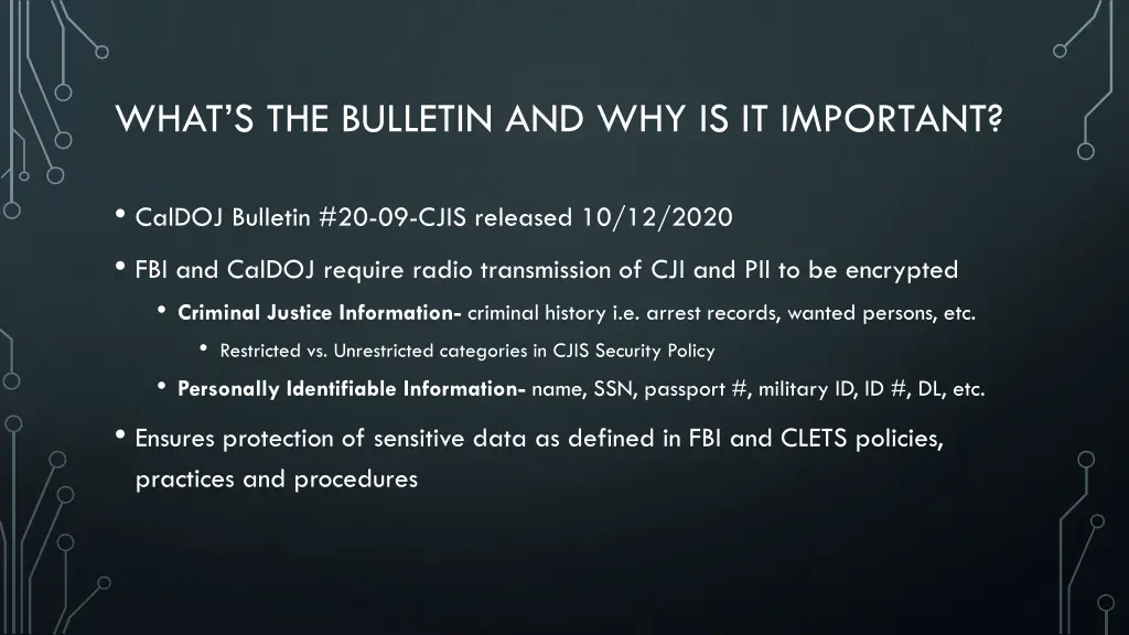 what s the bulletin and why is it important