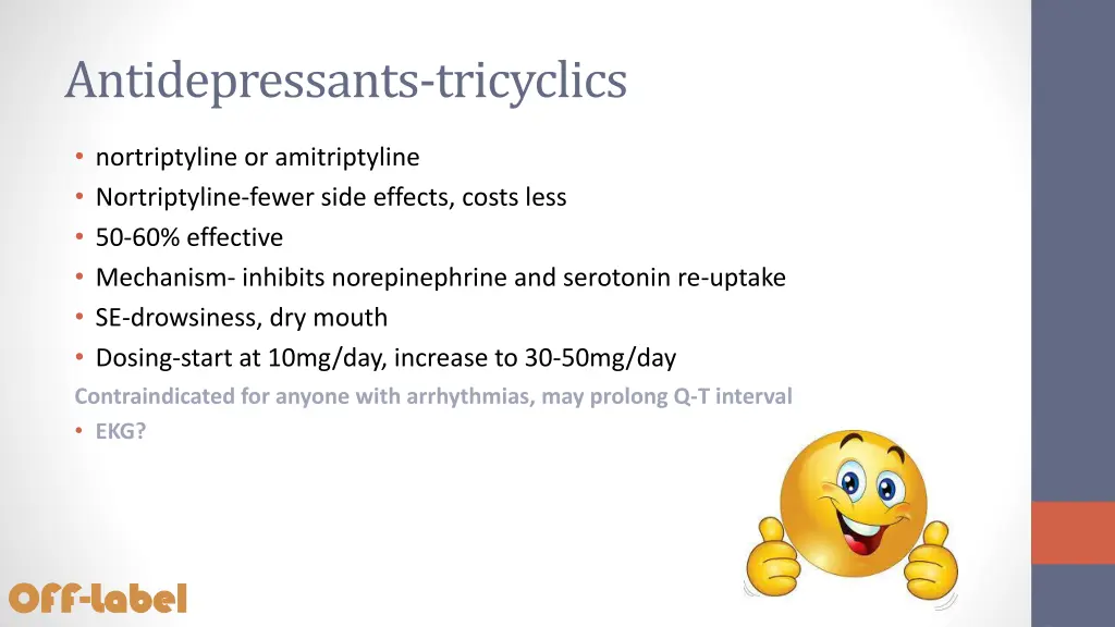 antidepressants tricyclics