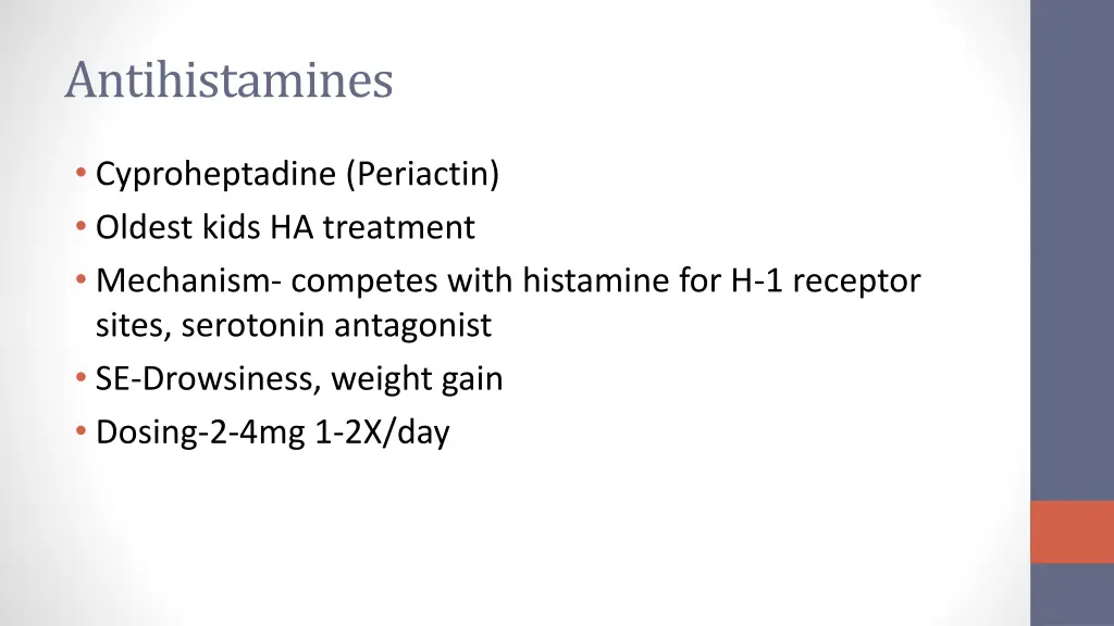 antihistamines