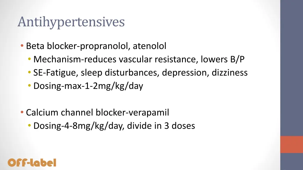 antihypertensives