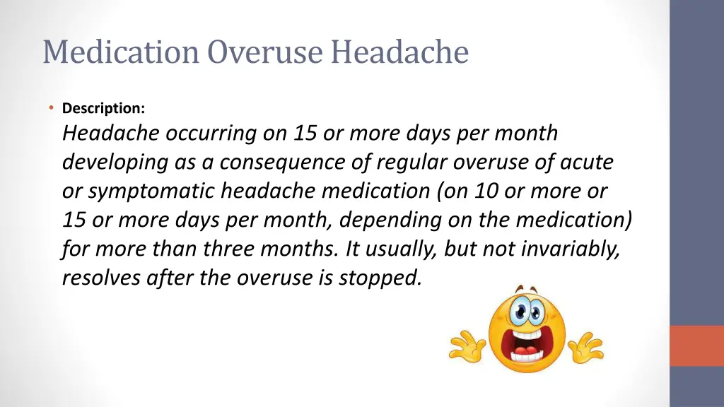 medication overuse headache