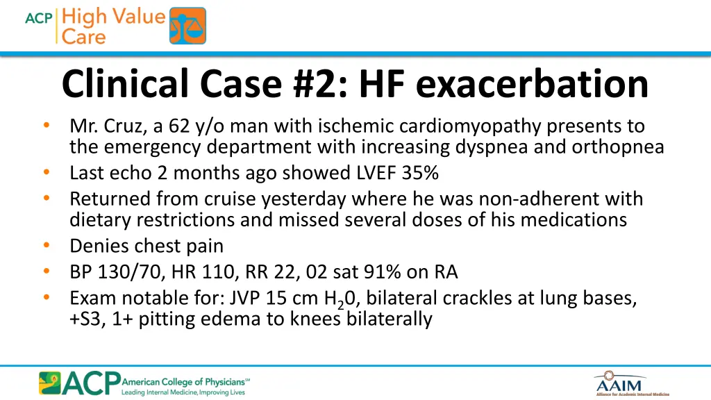 clinical case 2 hf exacerbation mr cruz