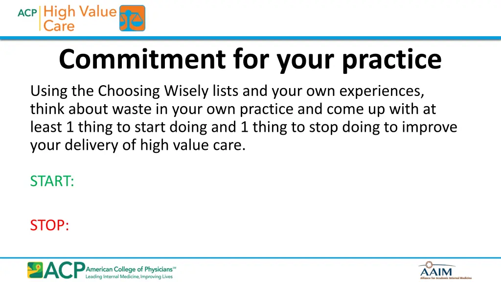 commitment for your practice using the choosing