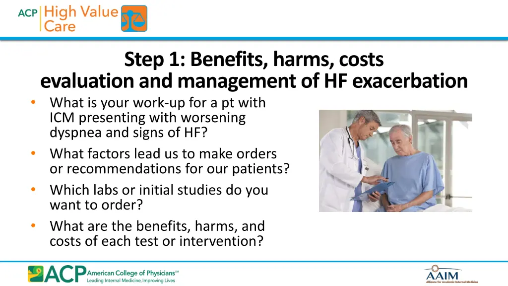 step 1 benefits harms costs evaluation