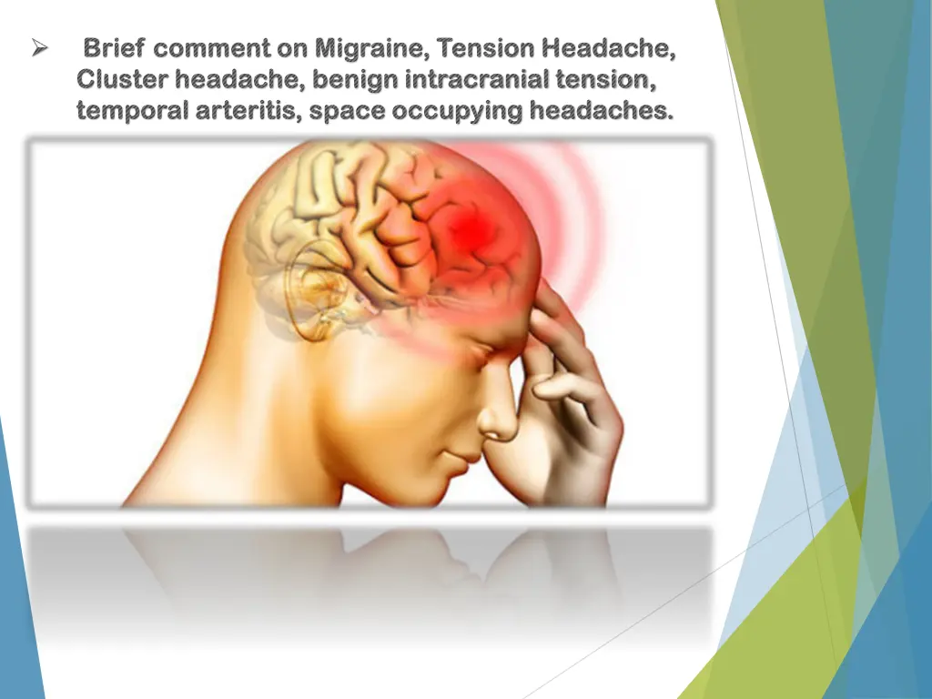 brief comment on migraine tension headache brief