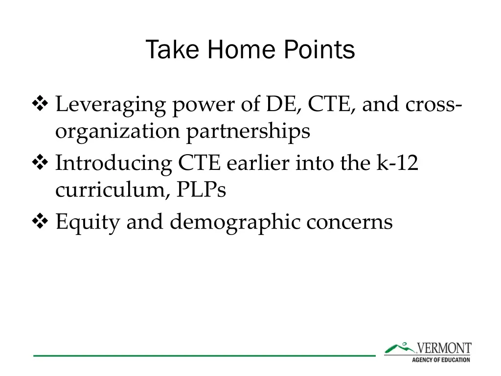 take home points