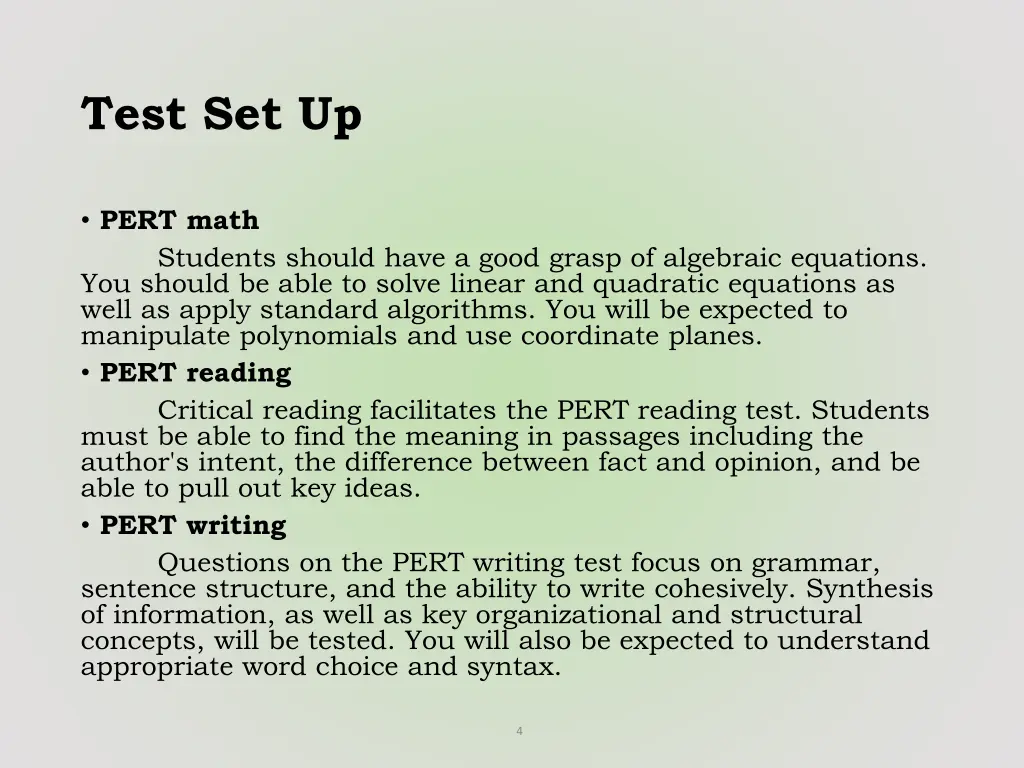 test set up 1