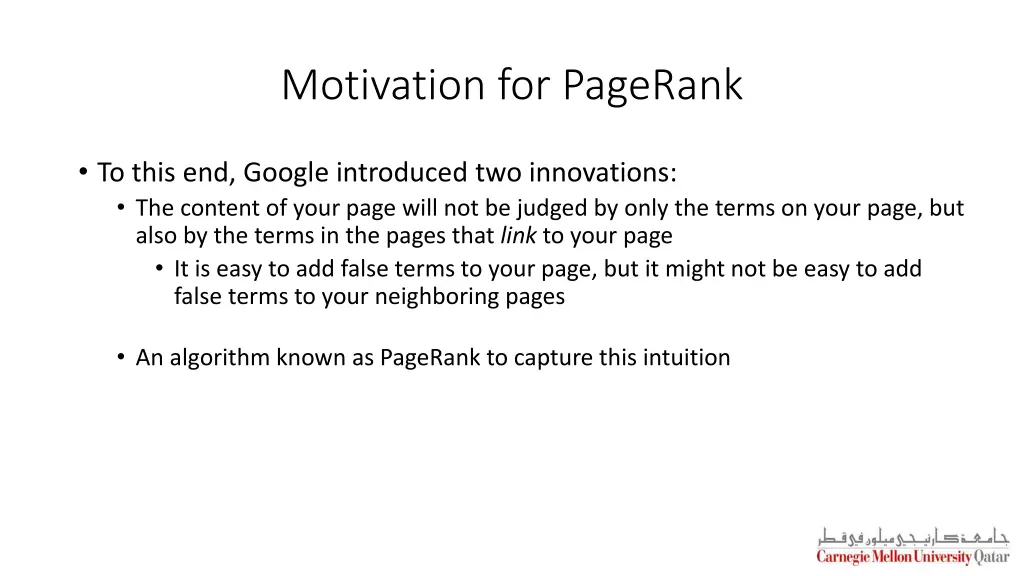 motivation for pagerank 1
