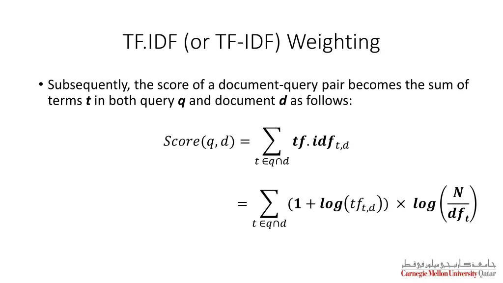 tf idf or tf idf weighting 1