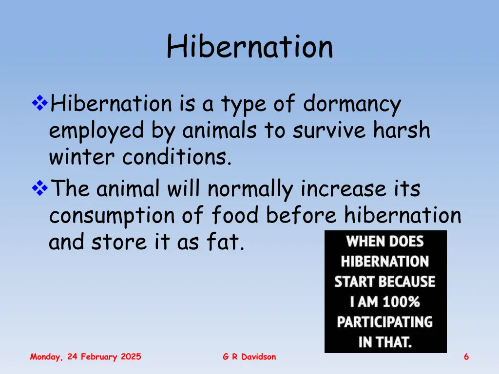 hibernation