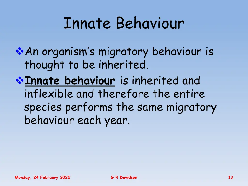 innate behaviour