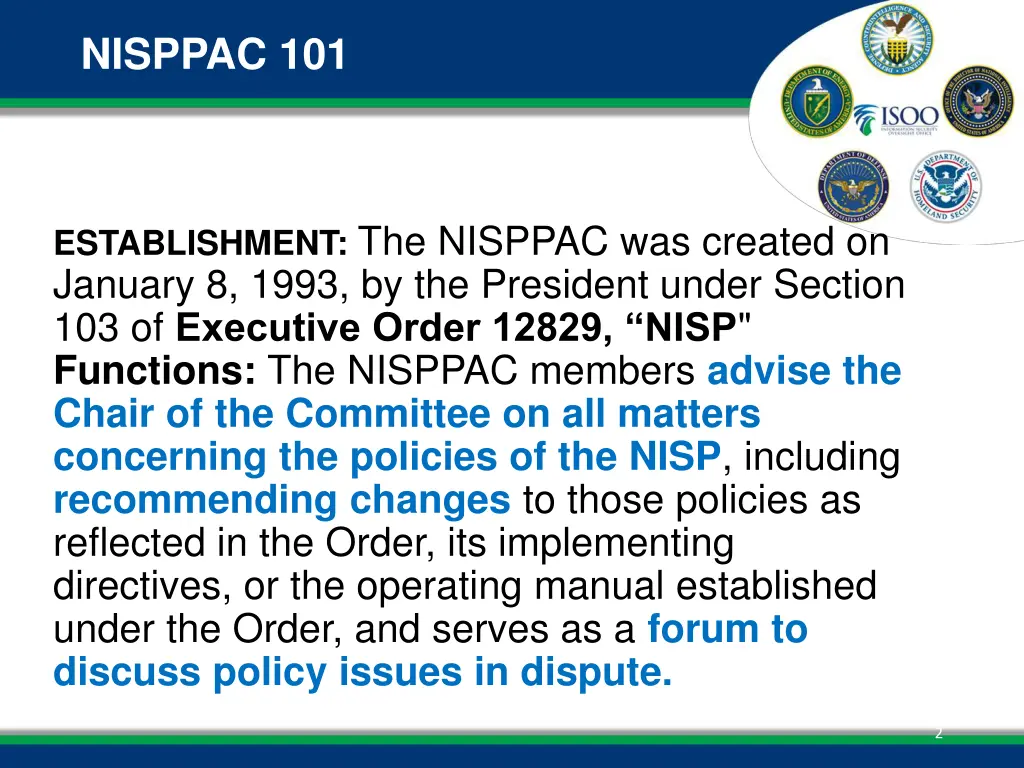 nisppac 101
