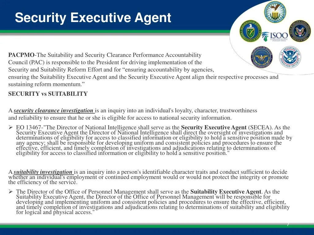 security executive agent