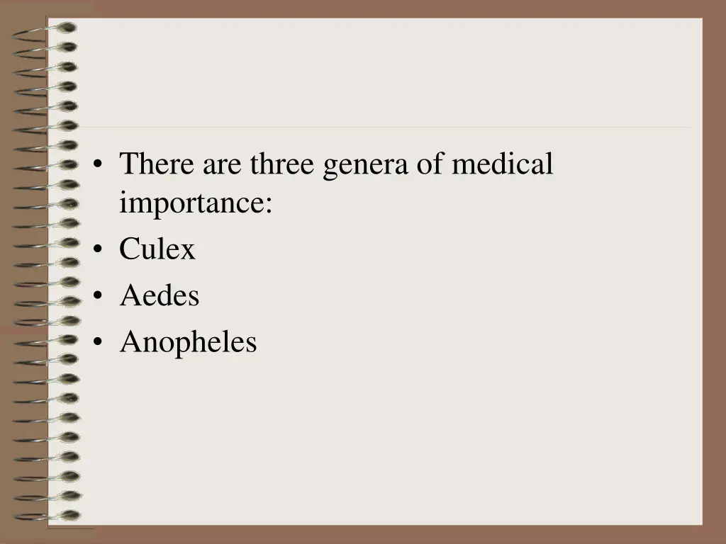 there are three genera of medical importance
