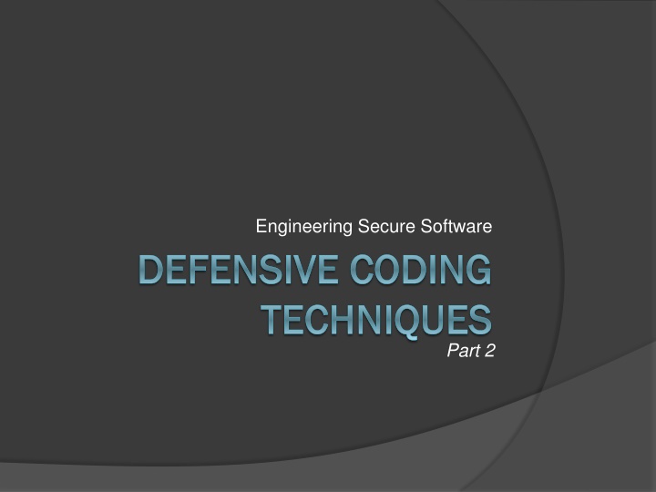 engineering secure software