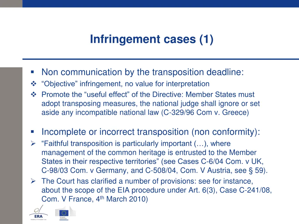 infringement cases 1