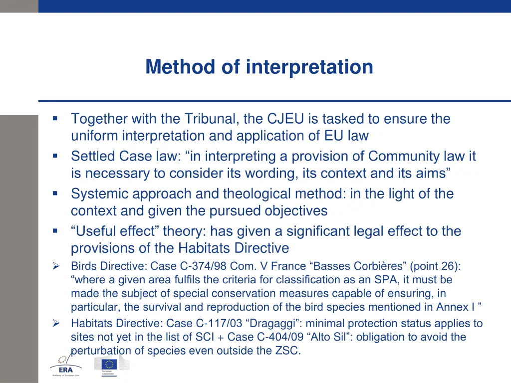 method of interpretation