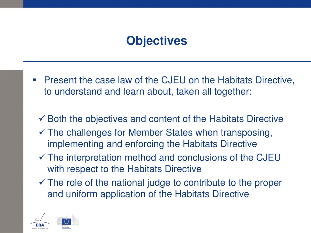 objectives