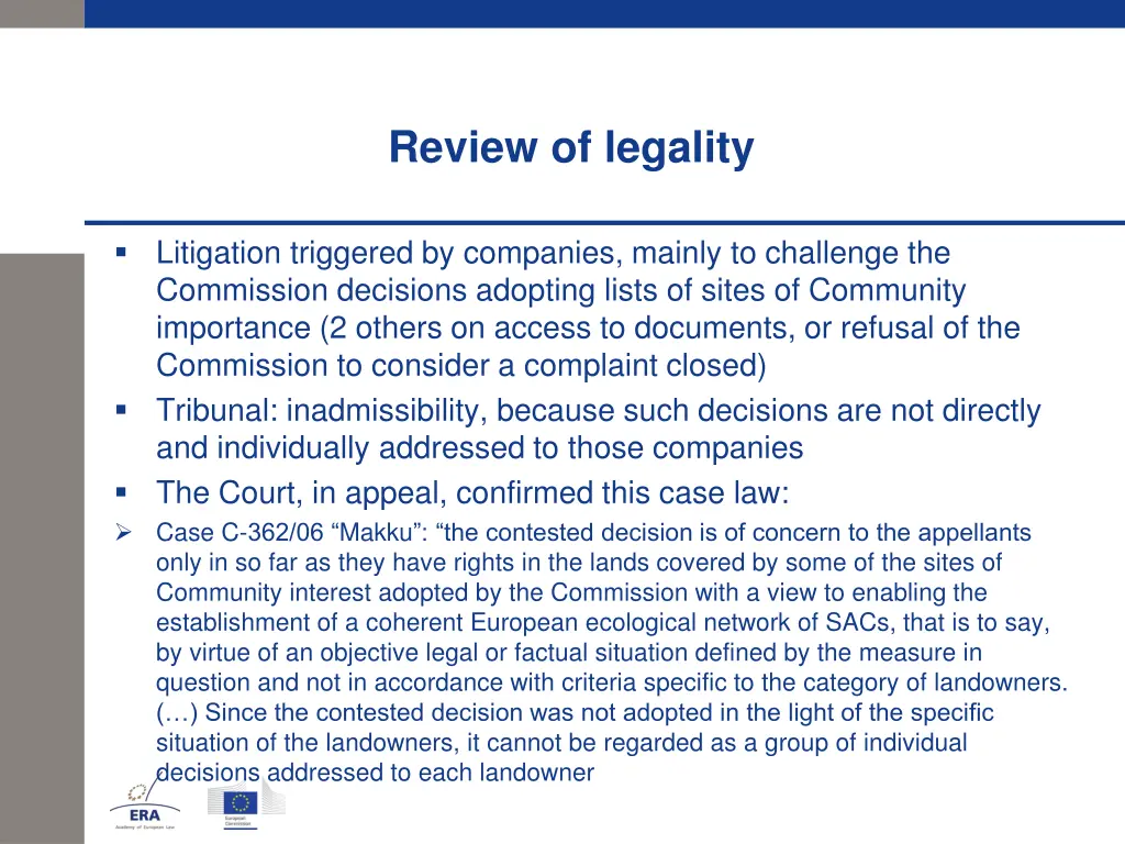review of legality