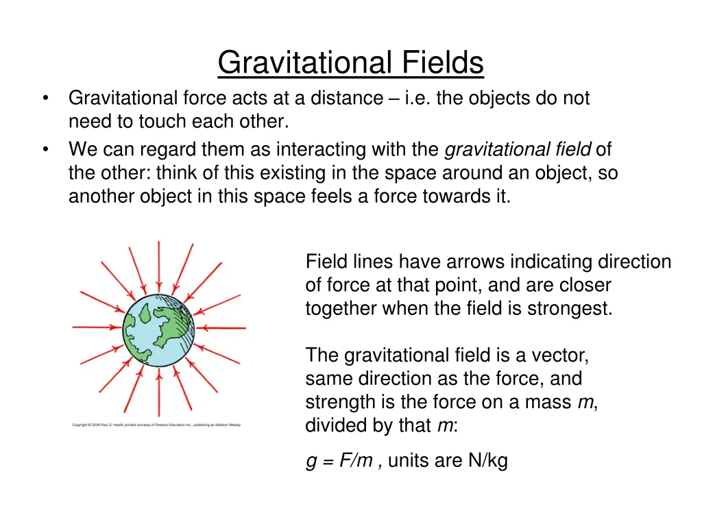 gravitational fields