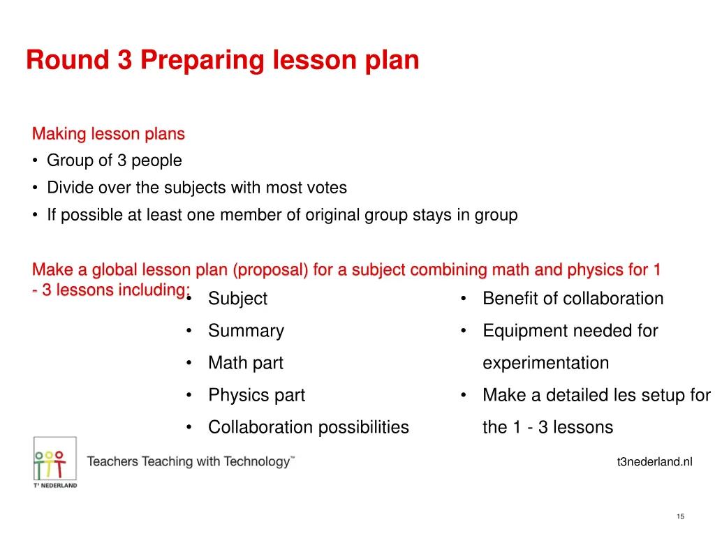 round 3 preparing lesson plan