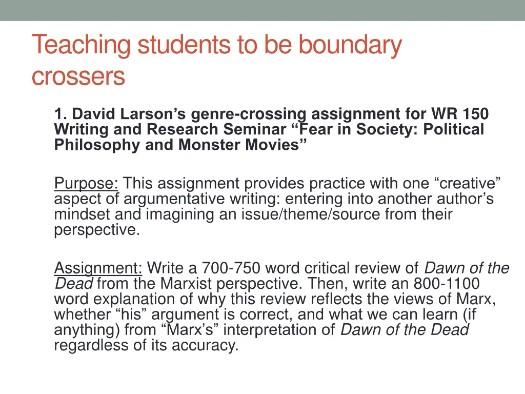 teaching students to be boundary crossers