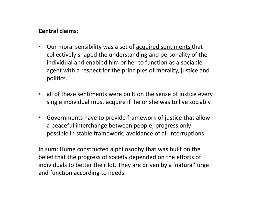 central claims