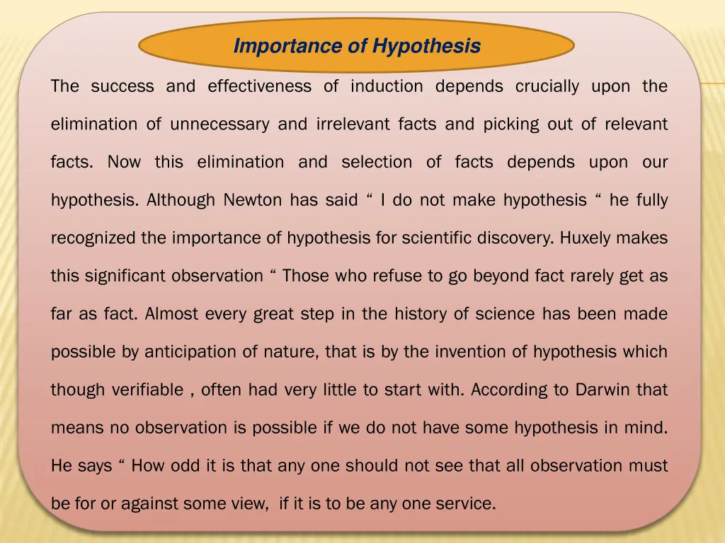 importance of hypothesis
