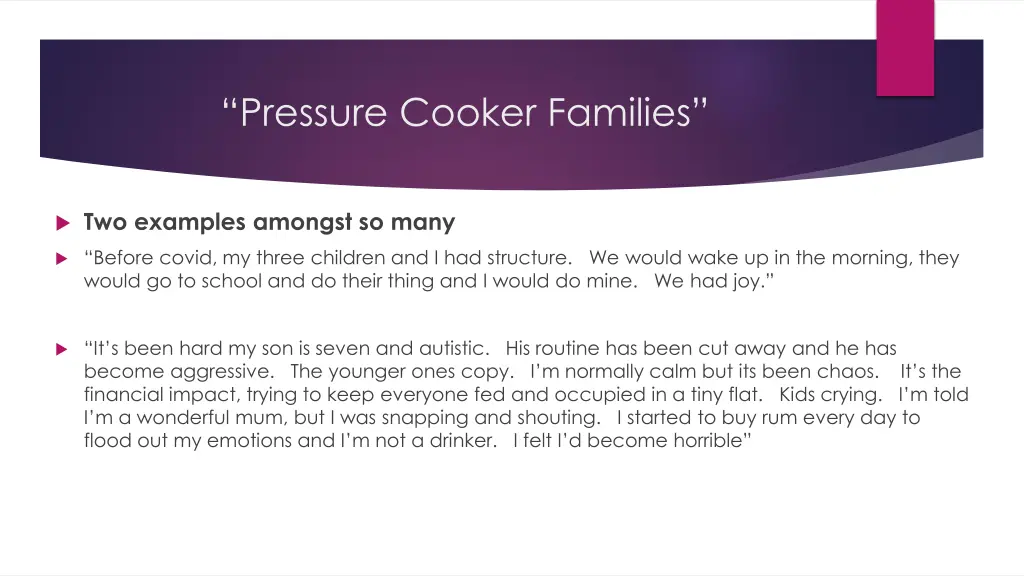 pressure cooker families