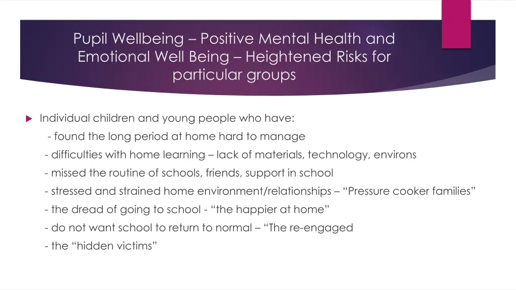 pupil wellbeing positive mental health