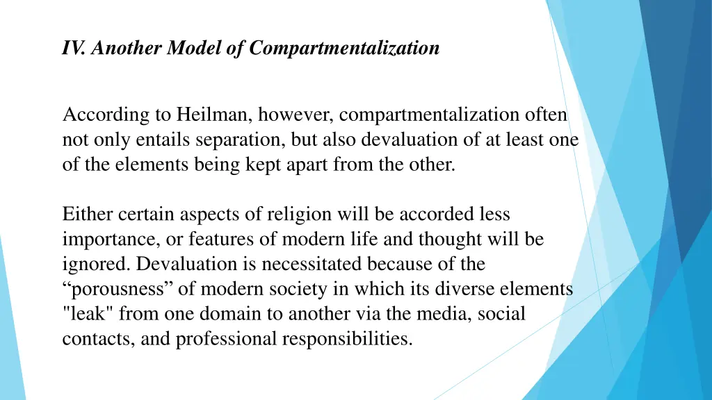 iv another model of compartmentalization