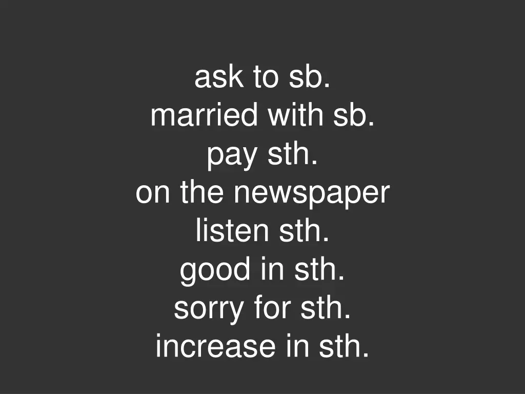 ask to sb married with