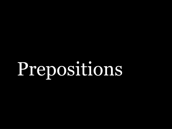 prepositions