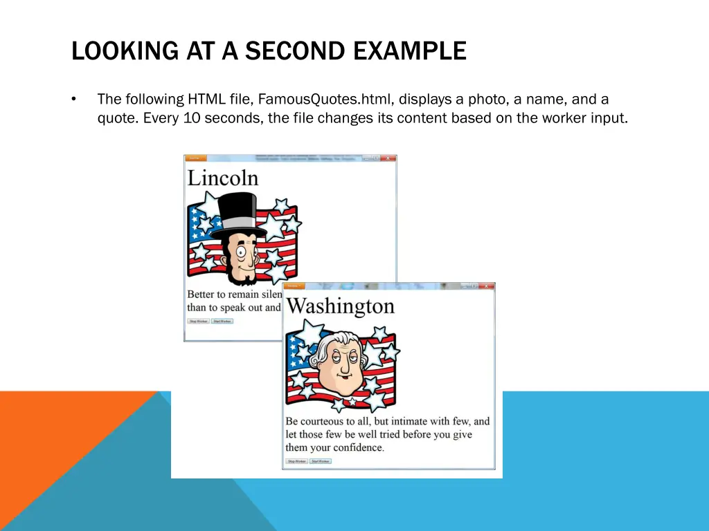 looking at a second example