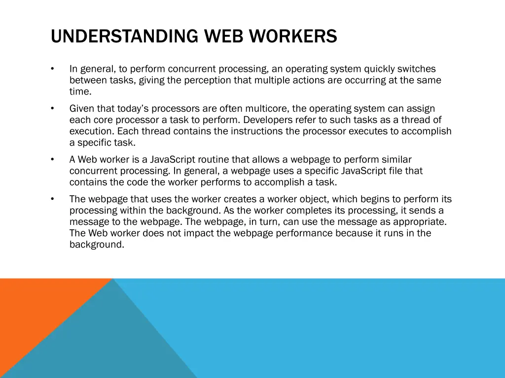understanding web workers