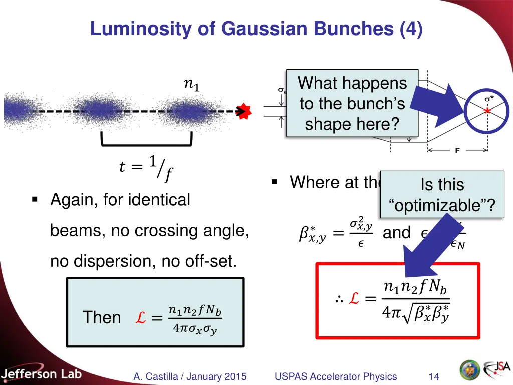 luminosity of gaussian bunches 4