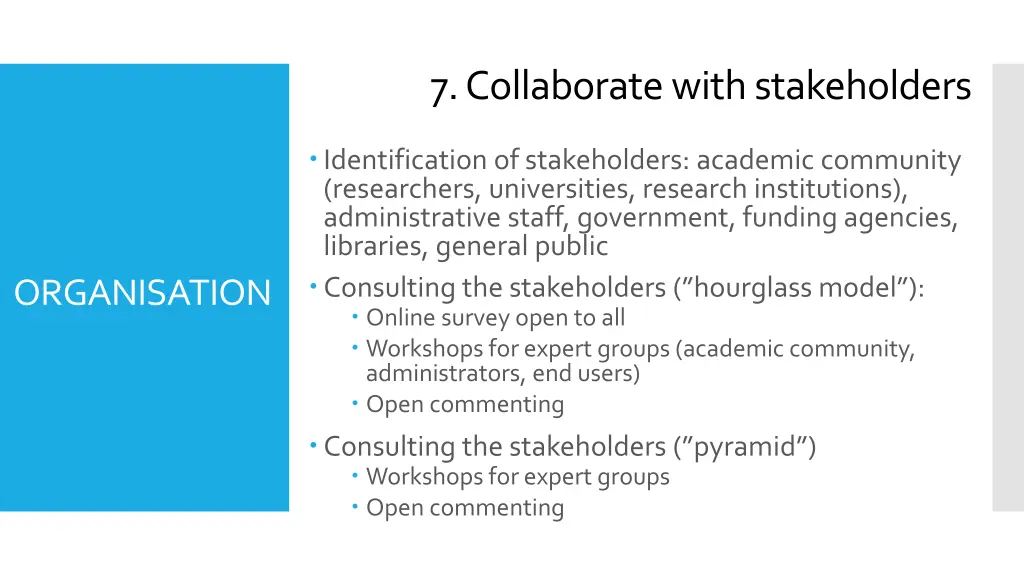 7 collaboratewith stakeholders