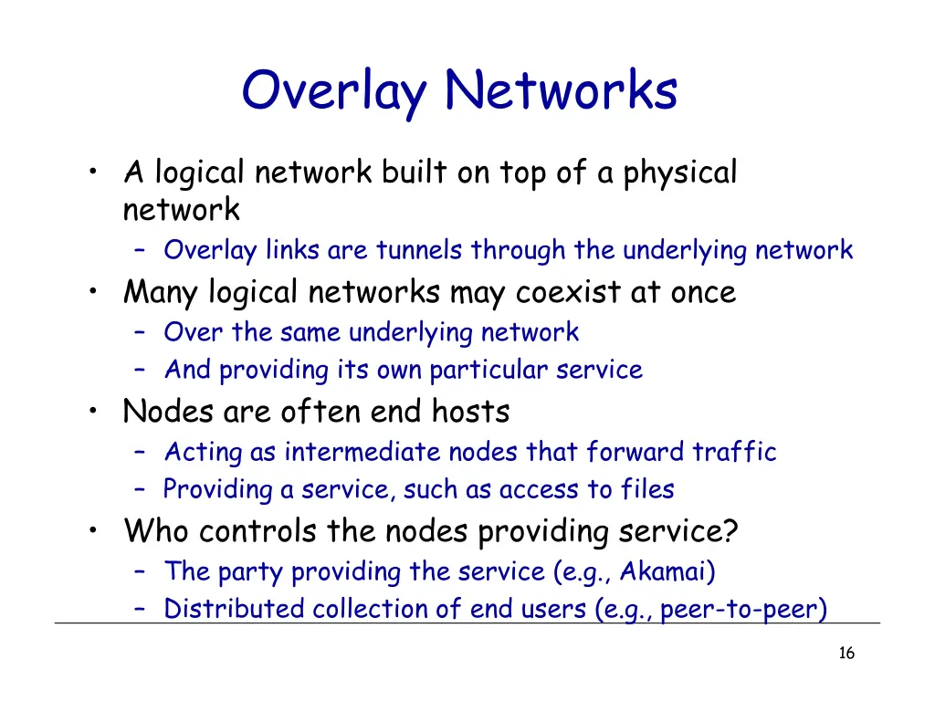 overlay networks 2