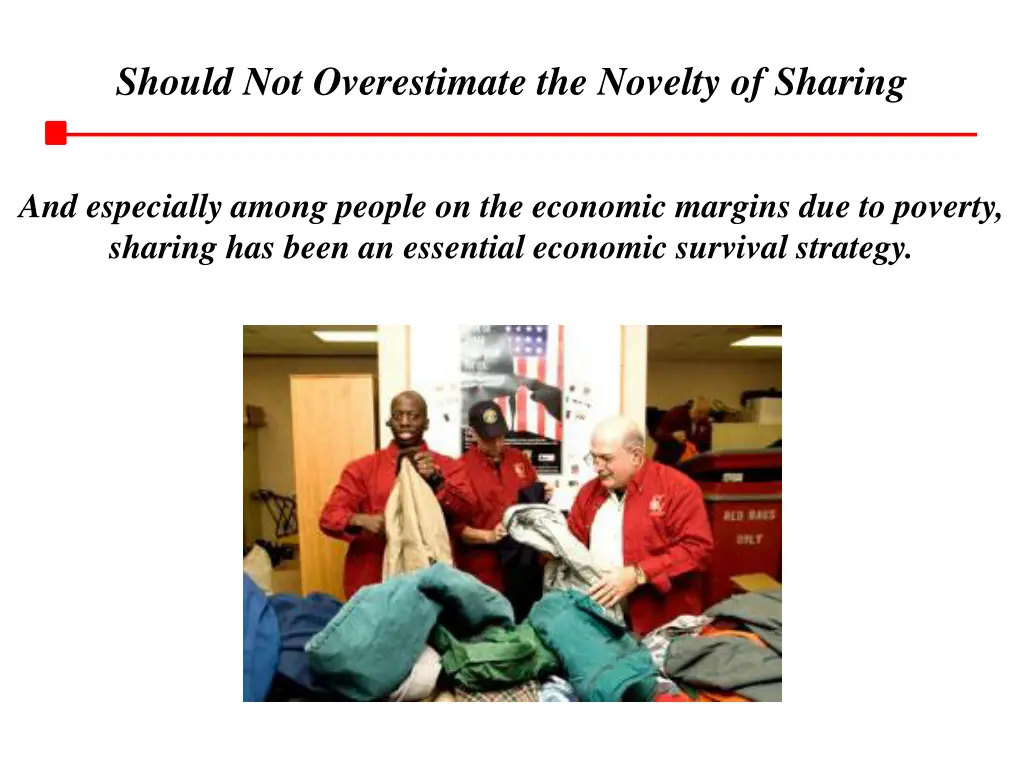 should not overestimate the novelty of sharing 1