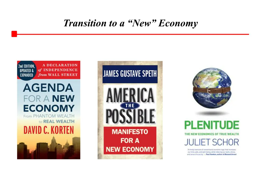 transition to a new economy