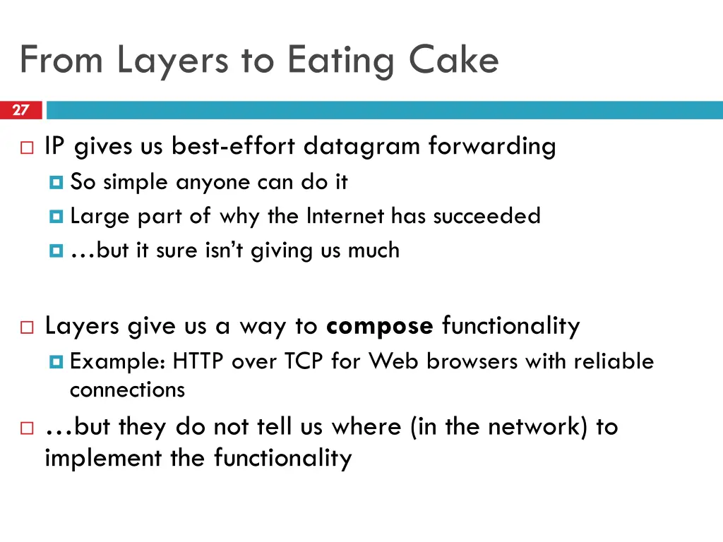 from layers to eating cake