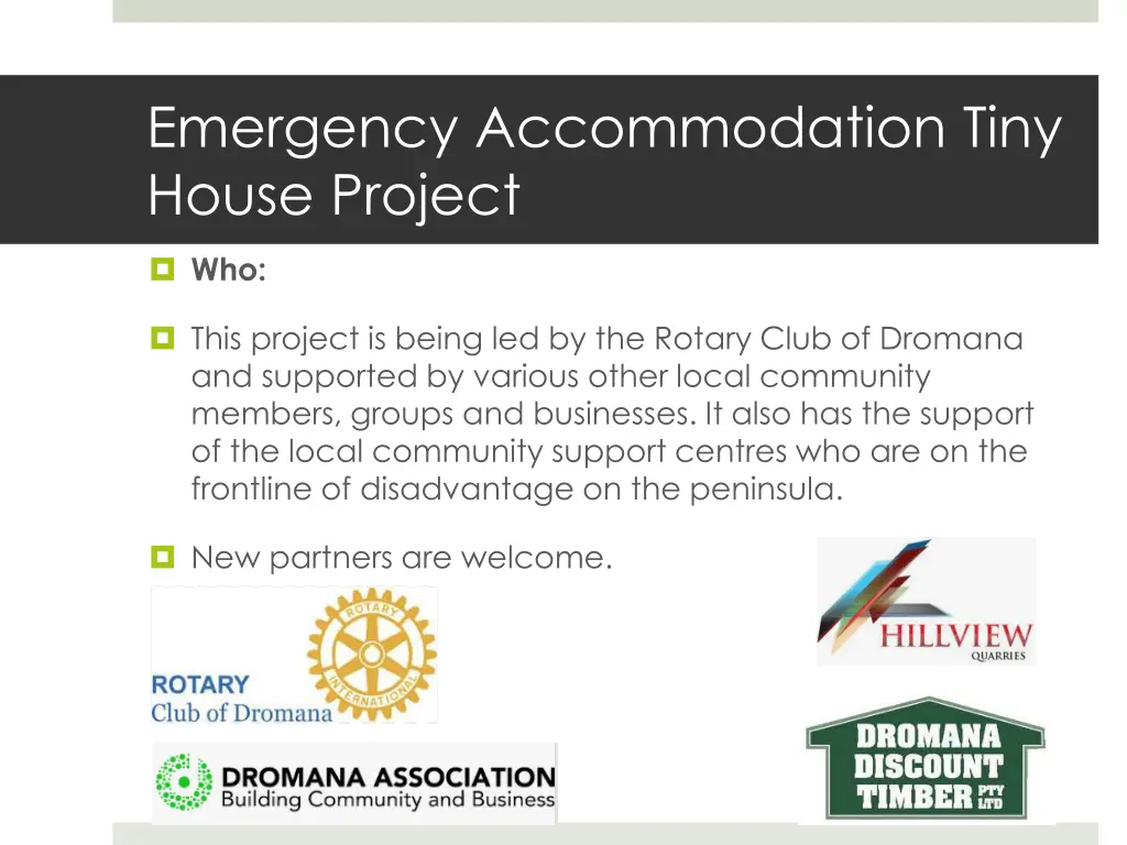 emergency accommodation tiny house project 1
