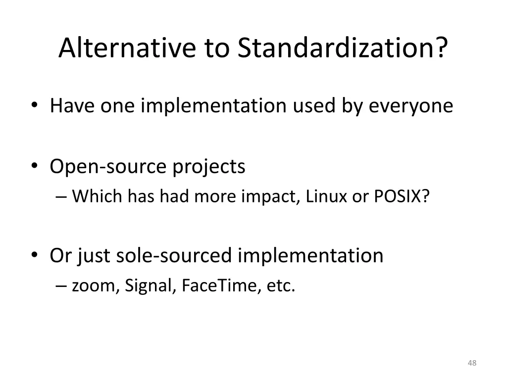 alternative to standardization
