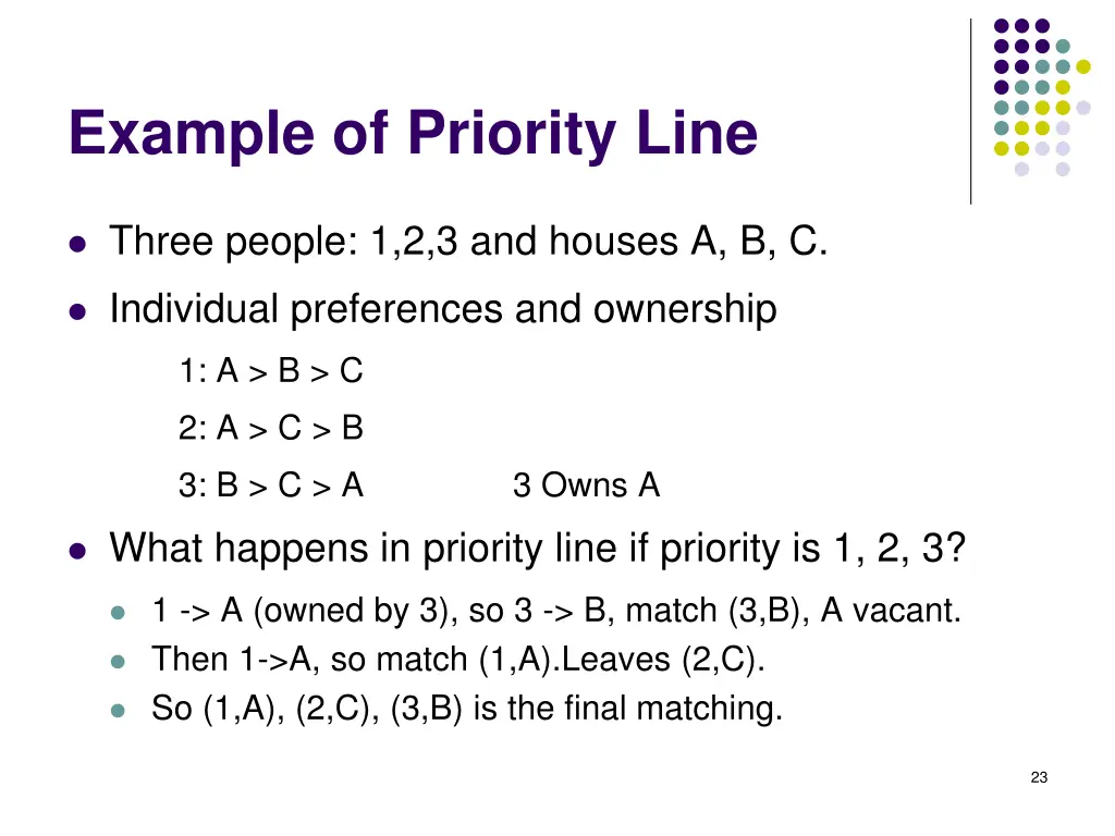 example of priority line