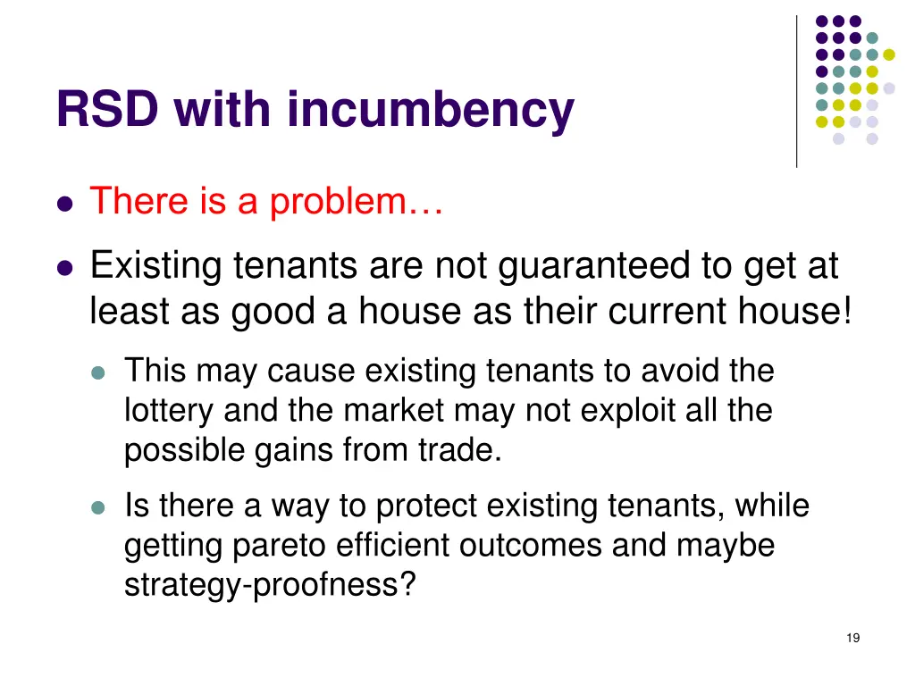 rsd with incumbency
