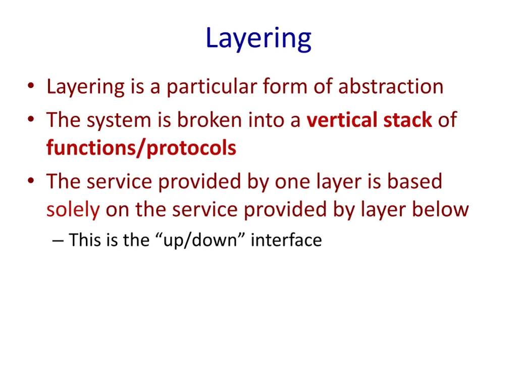 layering