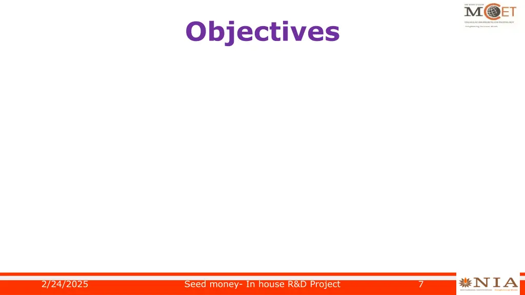 objectives