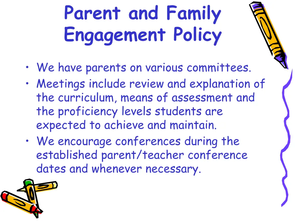 parent and family engagement policy