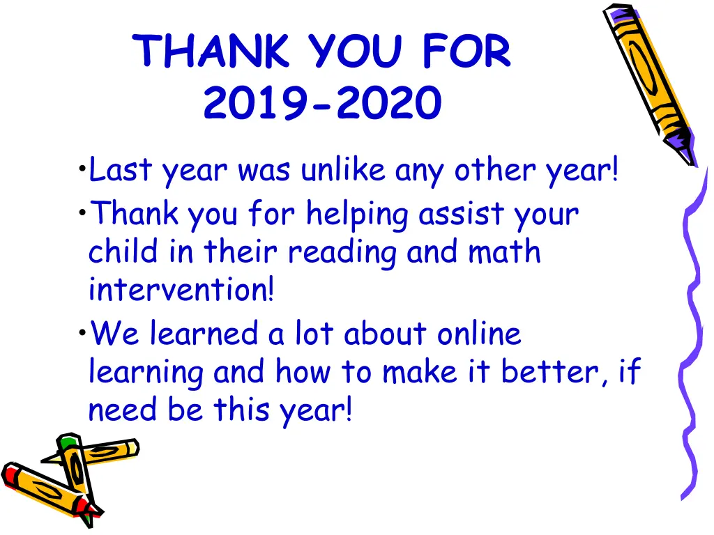 thank you for 2019 2020 last year was unlike