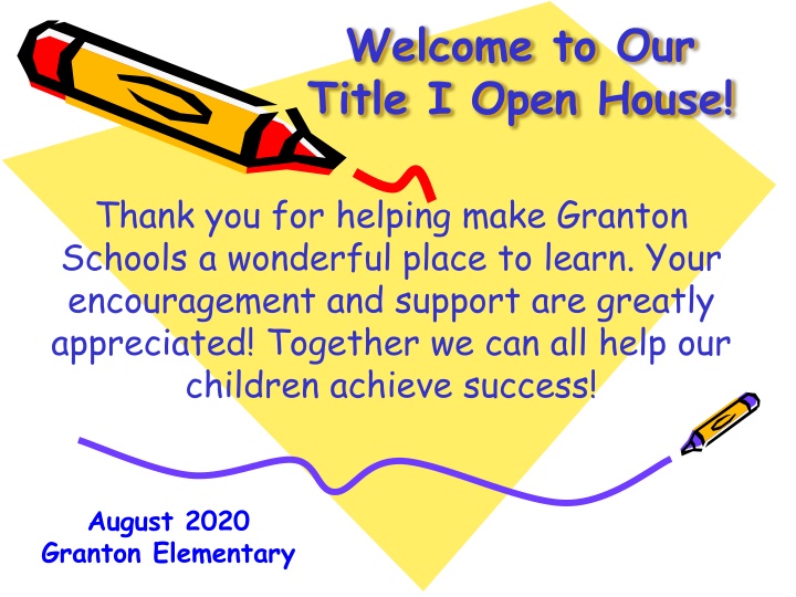 welcome to our title i open house